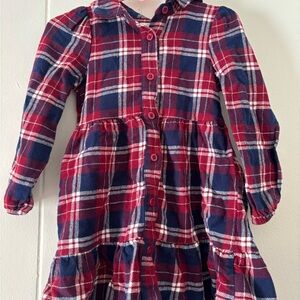 Biscotti Red and Blue Plaid Kids Casual Dress